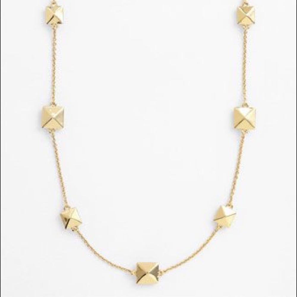 Kate spade locked in pyramid long necklace